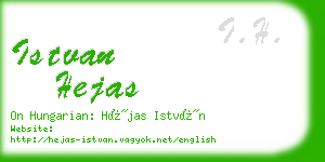 istvan hejas business card